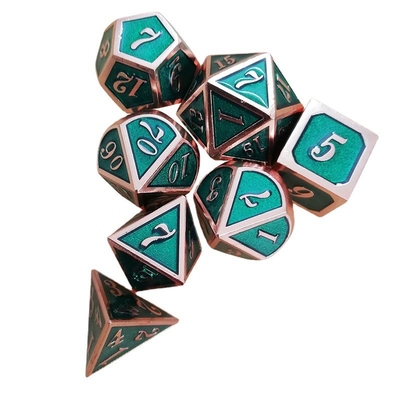 Esmaltes artesanais conjunto de dados de metal maciço Bude Porta masculina Cruch DND RPG