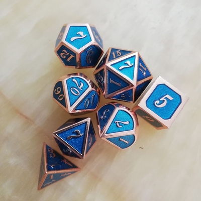 Esmaltes artesanais conjunto de dados de metal maciço Bude Porta masculina Cruch DND RPG