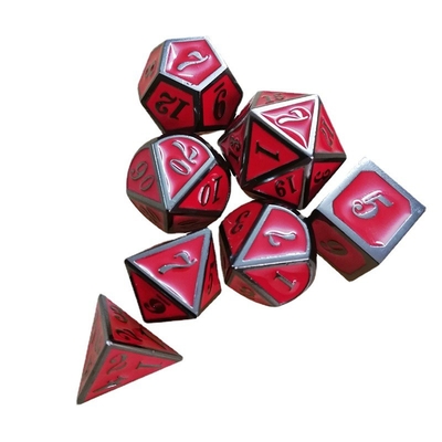 Esmaltes artesanais conjunto de dados de metal maciço Bude Porta masculina Cruch DND RPG