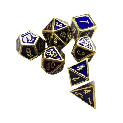 Esmaltes artesanais conjunto de dados de metal maciço Bude Porta masculina Cruch DND RPG