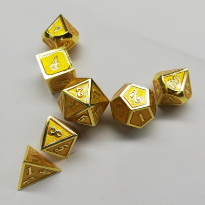 Esmaltes artesanais conjunto de dados de metal maciço Bude Porta masculina Cruch DND RPG