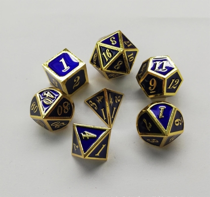 Esmaltes artesanais conjunto de dados de metal maciço Bude Porta masculina Cruch DND RPG