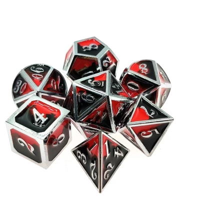 Esmaltes Coloridos Artesanato Solid Metal dados Dragão e jogo de tabuleiro DND RPG