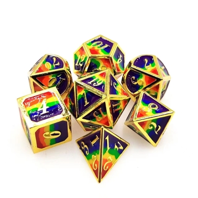 Esmaltes Coloridos Artesanato Solid Metal dados Dragão e jogo de tabuleiro DND RPG