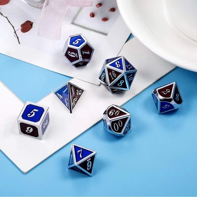 Esmaltes Coloridos Artesanato Solid Metal dados Dragão e jogo de tabuleiro DND RPG