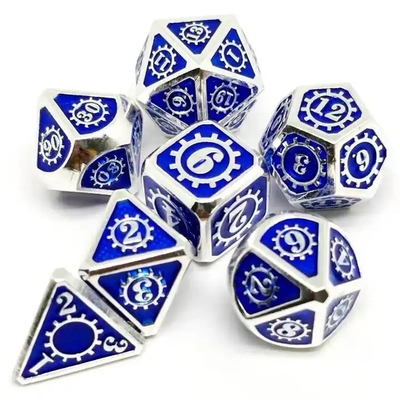 Colorido Gear Solid Metal Dice Set Board Game Kuusu DND RPG
