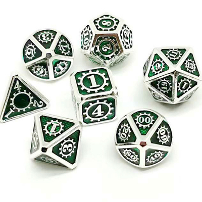 Colorido Gear Solid Metal Dice Set Board Game Kuusu DND RPG