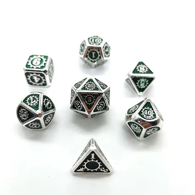 Colorido Gear Solid Metal Dice Set Board Game Kuusu DND RPG