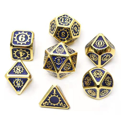 Colorido Gear Solid Metal Dice Set Board Game Kuusu DND RPG