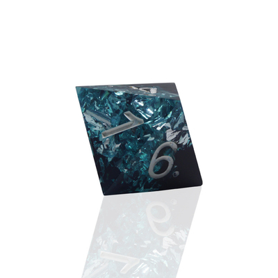 Material de Resina Azul Negro Set de dados Dragão e Masmorra Polidro