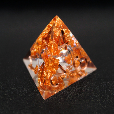 Yellow Flurry Line RPG Resin Dice Set Krusu DND para presentes e coleções