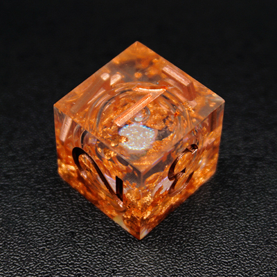 Yellow Flurry Line RPG Resin Dice Set Krusu DND para presentes e coleções