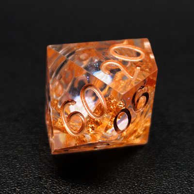 Yellow Flurry Line RPG Resin Dice Set Krusu DND para presentes e coleções