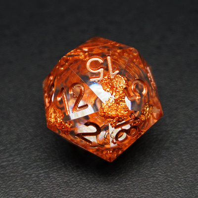 Yellow Flurry Line RPG Resin Dice Set Krusu DND para presentes e coleções