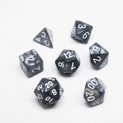 Set de dados de resina policolor#Rpg#Dnd#Coc Marmore Padrão Preminum e luxo