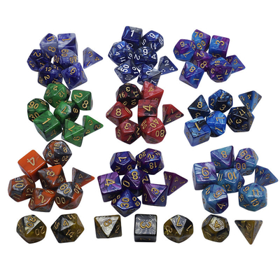 Set de dados de resina policolor#Rpg#Dnd#Coc Marmore Padrão Preminum e luxo