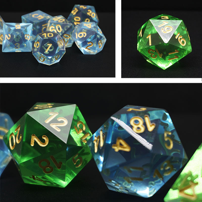Material de resina multicolor Set de dados#Rpg#Dnd#Coc Transparente