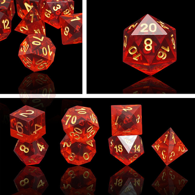 Material de resina multicolor Set de dados#Rpg#Dnd#Coc Transparente