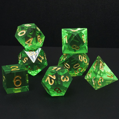 Material de resina multicolor Set de dados#Rpg#Dnd#Coc Transparente