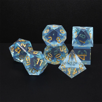 Material de resina multicolor Set de dados#Rpg#Dnd#Coc Transparente