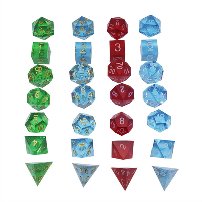 Material de resina multicolor Set de dados#Rpg#Dnd#Coc Transparente