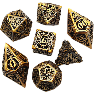 Chongtian Serpente Hull Metal Dice Set Multi-facetado jogo de mesa #Dnd#Rpg#Coc