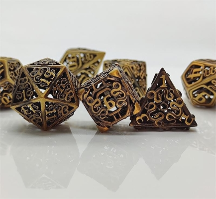 Chongtian Serpente Hull Metal Dice Set Multi-facetado jogo de mesa #Dnd#Rpg#Coc