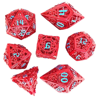 Chongtian Serpente Hull Metal Dice Set Multi-facetado jogo de mesa #Dnd#Rpg#Coc