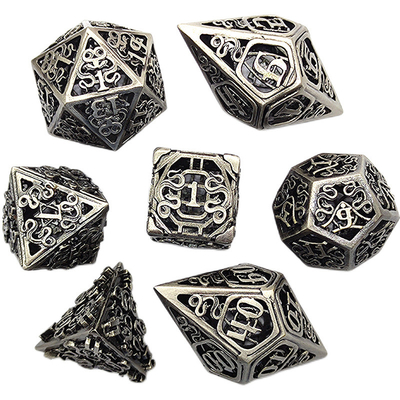 Chongtian Serpente Hull Metal Dice Set Multi-facetado jogo de mesa #Dnd#Rpg#Coc