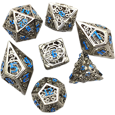 Chongtian Serpente Hull Metal Dice Set Multi-facetado jogo de mesa #Dnd#Rpg#Coc