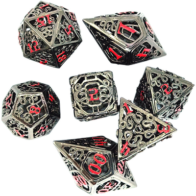 Chongtian Serpente Hull Metal Dice Set Multi-facetado jogo de mesa #Dnd#Rpg#Coc