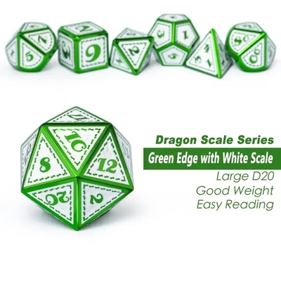 Dragon Scale Metal Dice Set Multifacetado Jogo de Tabuleiro Dragon And Dungeon#Dnd#Coc