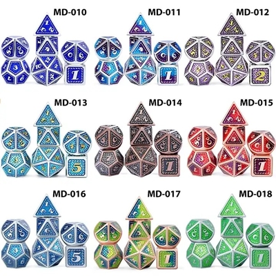 Dragon Scale Metal Dice Set Multifacetado Jogo de Tabuleiro Dragon And Dungeon#Dnd#Coc