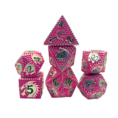 Folclórico -Escalas Metais dados Multi -noodle jogo de tabuleiro #Dnd#Rpg#Coc
