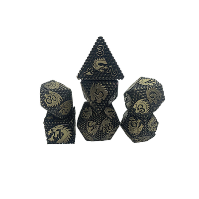 Folclórico -Escalas Metais dados Multi -noodle jogo de tabuleiro #Dnd#Rpg#Coc