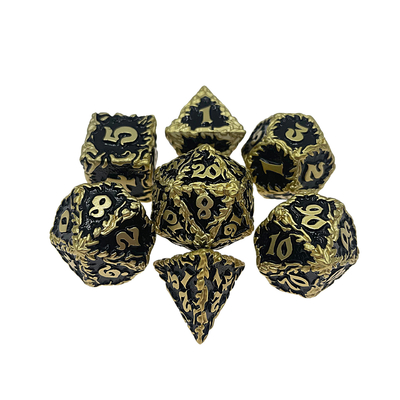 Red Tree Vine Metal Multi-Face Dice Collection Jogo de Desktop Dnd&amp;Rpg&amp;Coc