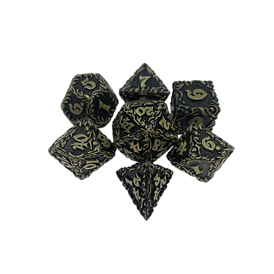 Red Tree Vine Metal Multi-Face Dice Collection Jogo de Desktop Dnd&amp;Rpg&amp;Coc