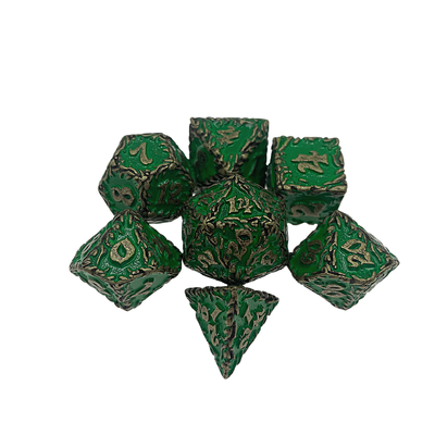 Red Tree Vine Metal Multi-Face Dice Collection Jogo de Desktop Dnd&amp;Rpg&amp;Coc