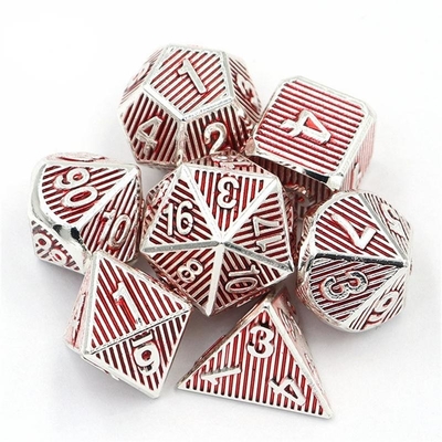 Vertical Metal Multi Face Dice Desktop Game Dnd Rpg Coc Cor de Bronze