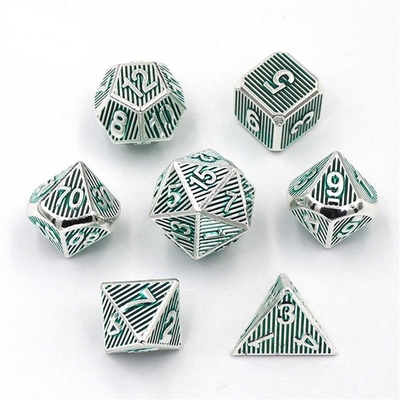 Vertical Metal Multi Face Dice Desktop Game Dnd Rpg Coc Cor de Bronze