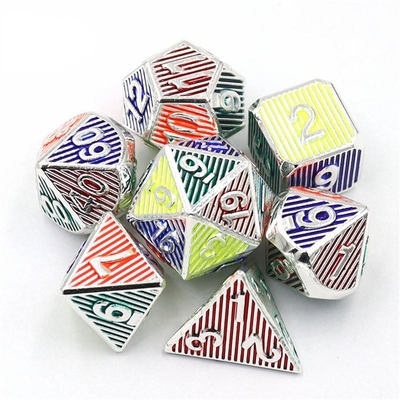 Digital Metal RPG Dice Color Vertical Strip Dnd Coc Estilo de luxo