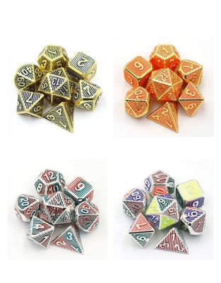 Digital Metal RPG Dice Color Vertical Strip Dnd Coc Estilo de luxo