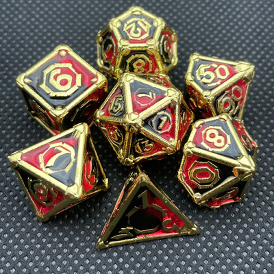 Jogo de mesa Metal Multi Face RPG Dice Set Dnd Coc Multicolor