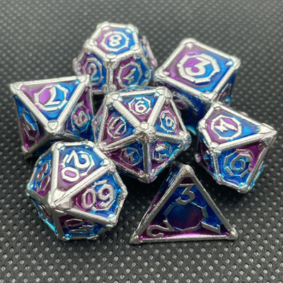 Jogo de mesa Metal Multi Face RPG Dice Set Dnd Coc Multicolor