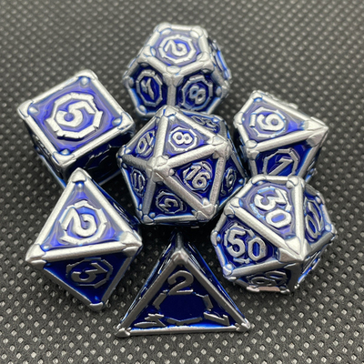 Personalizado Metal Multi - Face Dice Dnd Rpg Coc Desktop Game Portátil
