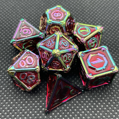 Personalizado Metal Multi - Face Dice Dnd Rpg Coc Desktop Game Portátil