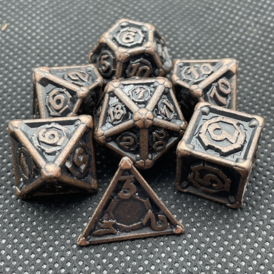 Personalizado Metal Multi - Face Dice Dnd Rpg Coc Desktop Game Portátil
