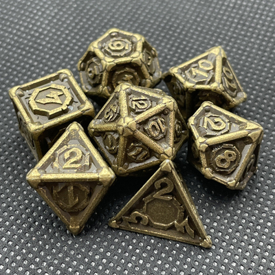 Personalizado Metal Multi - Face Dice Dnd Rpg Coc Desktop Game Portátil