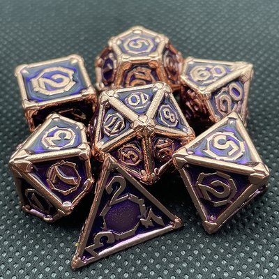 Personalizado Metal Multi - Face Dice Dnd Rpg Coc Desktop Game Portátil