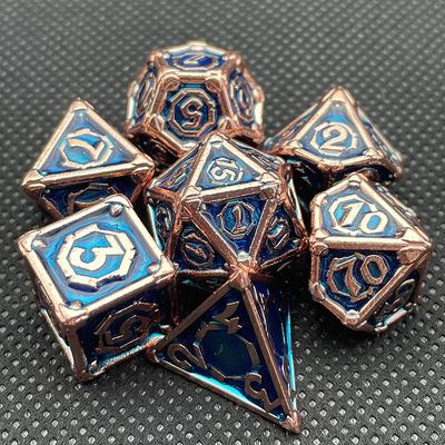 Personalizado Metal Multi - Face Dice Dnd Rpg Coc Desktop Game Portátil